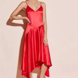 Fleur Du Mal 100% silk, red dress, nearly new. Size 4